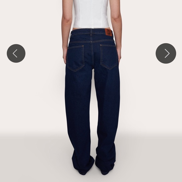 Danielle Guizio Low Rise Denim Dark Wash - Picture 5 of 7